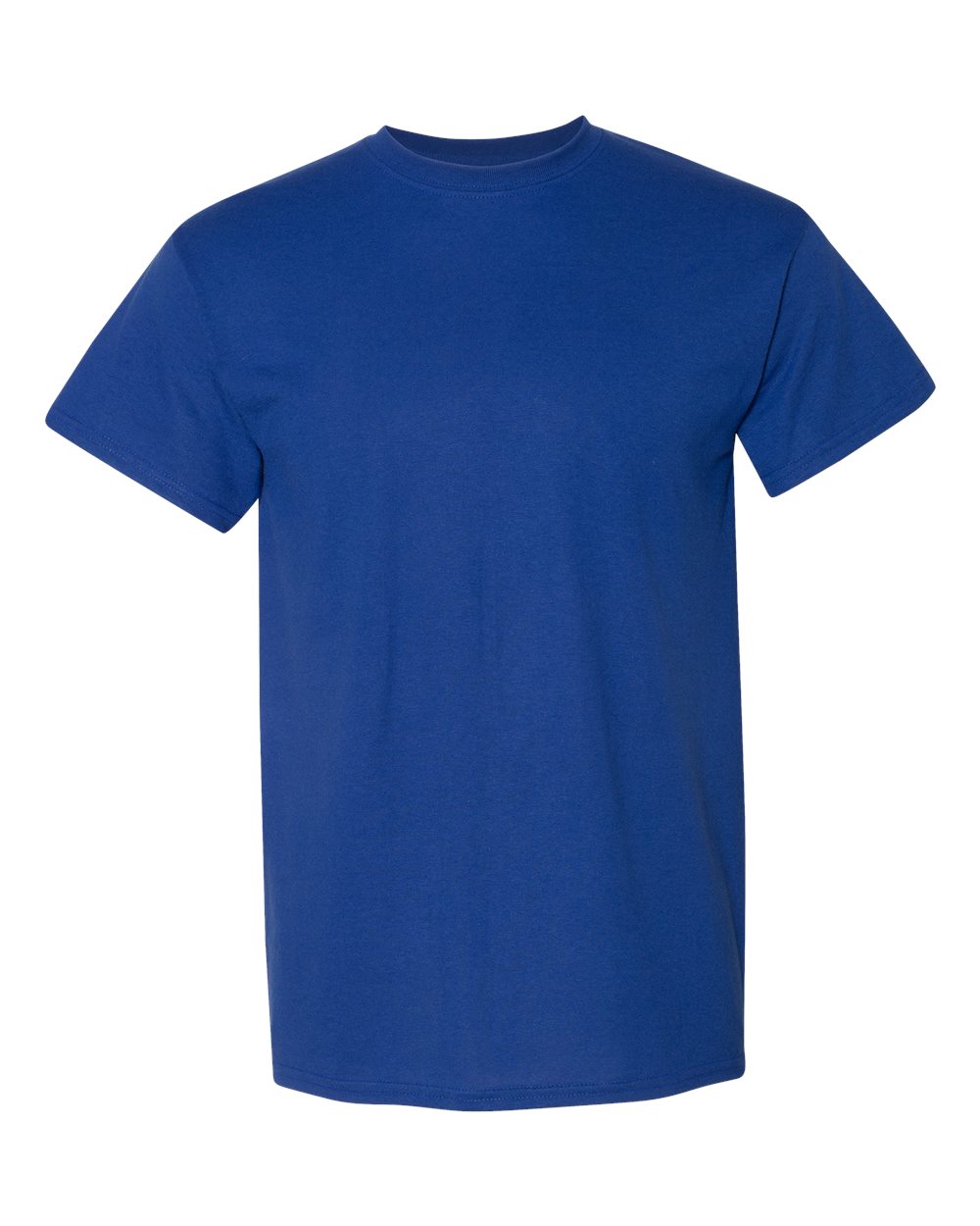 Bulk custom t-shirts in Deep Royal, Gildan DryBlend 50/50 tee, flat front