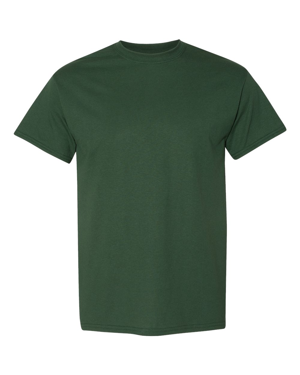 Bulk custom t-shirts in Dark Green, Gildan DryBlend 50/50 tee, flat front