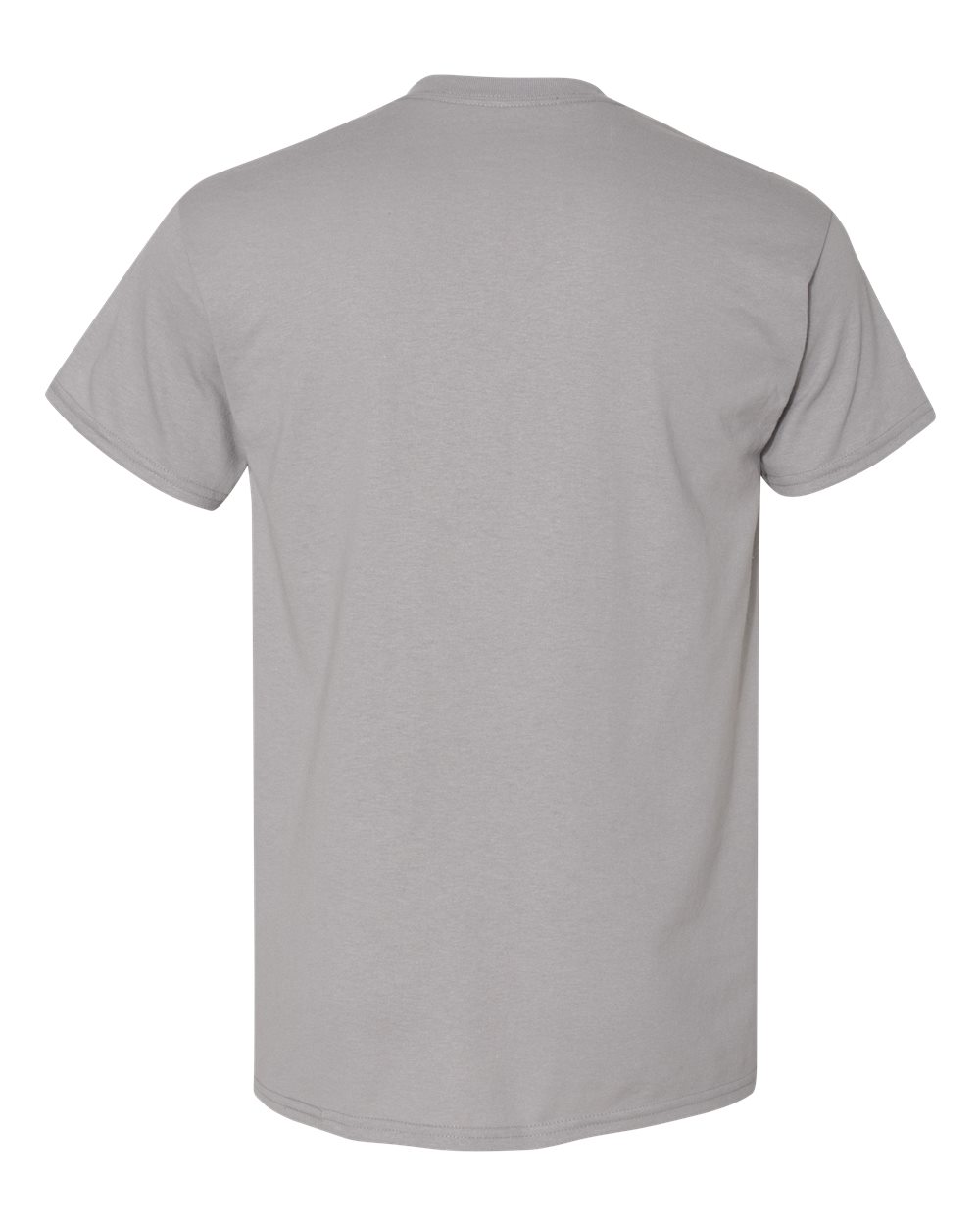 Bulk custom t-shirts in Gravel, Gildan DryBlend 50/50 tee, flat back