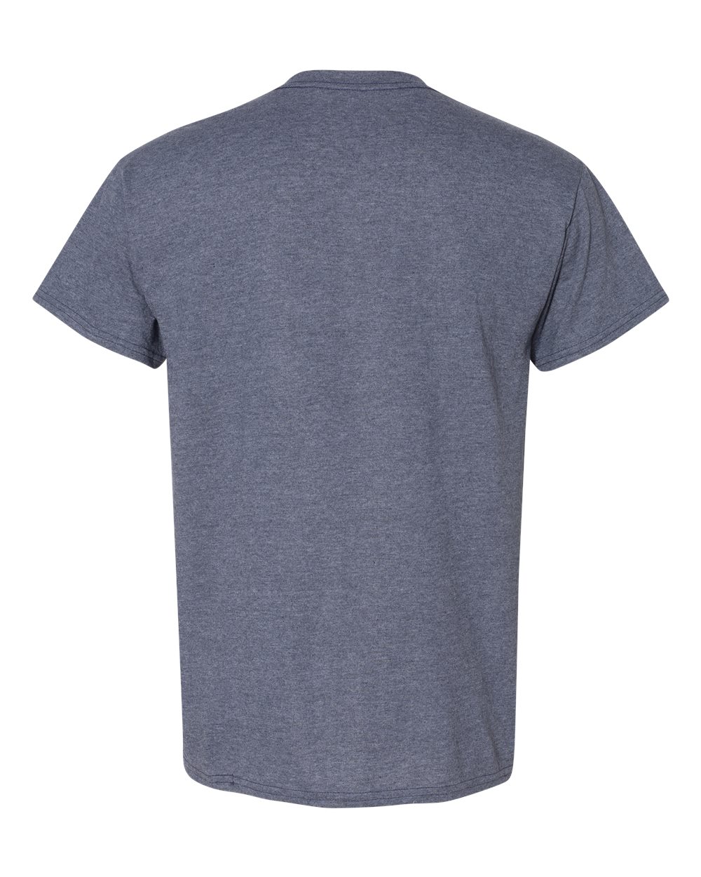 Bulk custom t-shirts in Heather Dark Navy, Gildan DryBlend 50/50 tee, flat back
