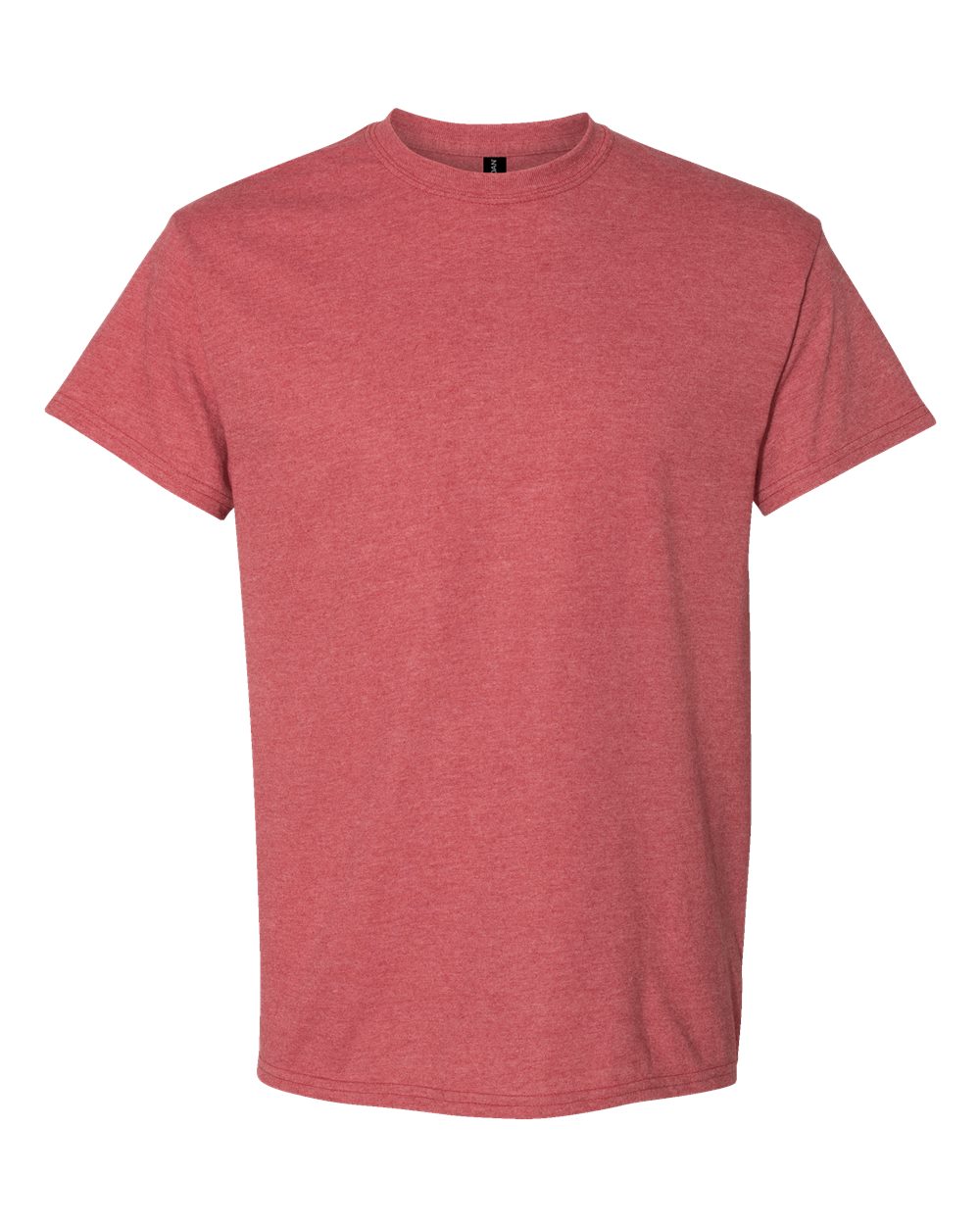 Bulk custom t-shirts in Heather Scarlet Red, Gildan DryBlend 50/50 tee, flat front