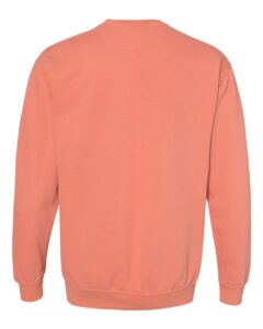 Custom crewneck sweatshirts, Comfort Colors garment-dyed crewneck in Terracotta, back view