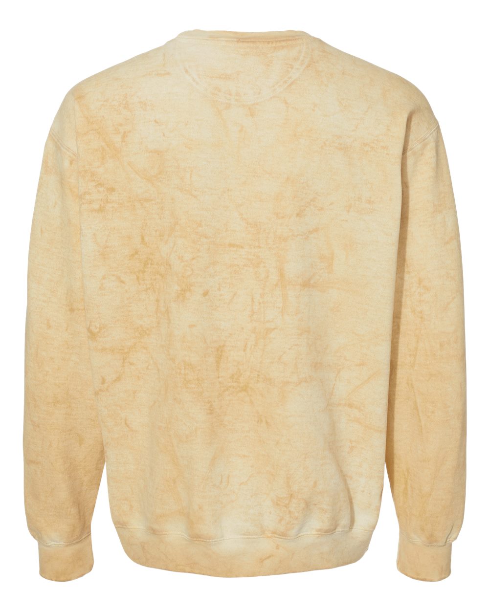 Custom crewneck sweatshirts in Colorblast Citrine, Comfort Colors garment-dyed fleece, back