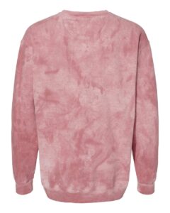 Custom crewneck sweatshirts in Colorblast Clay, Comfort Colors garment-dyed fleece, back