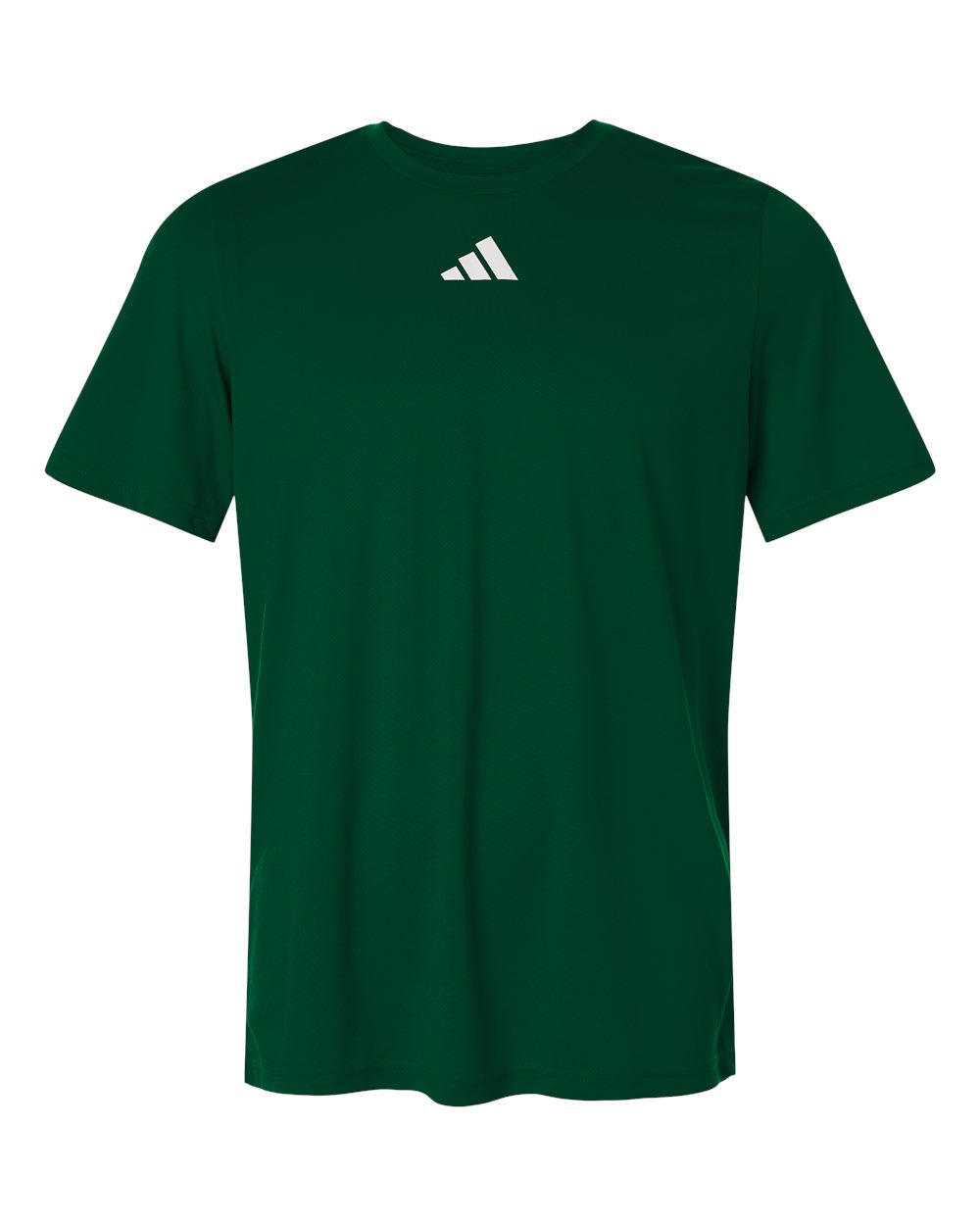 Custom Adidas shirts in Dark Green, men's Pregame performance tee, flat front