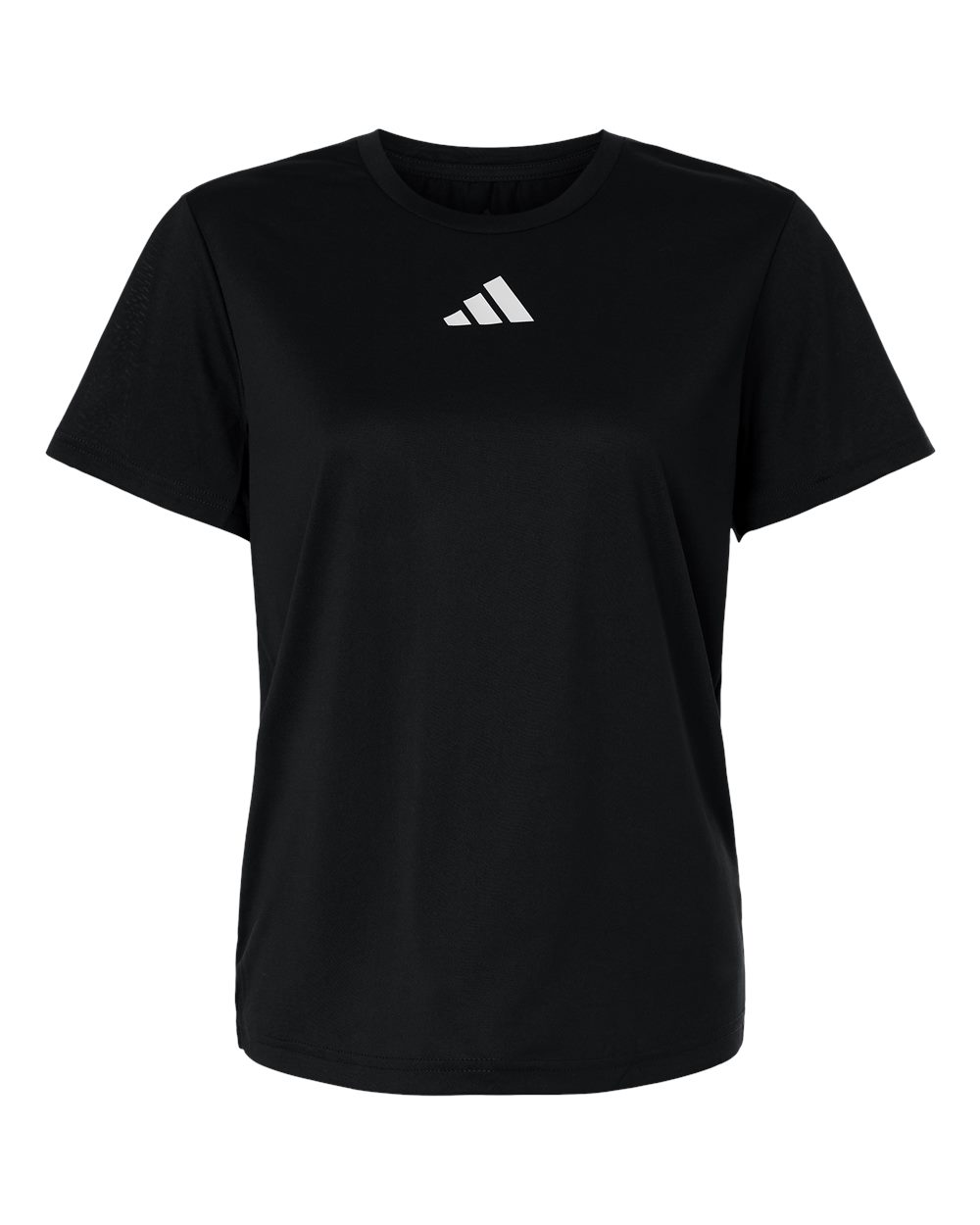 Custom Adidas shirts for women in Black, Pregame performance tee, flat front