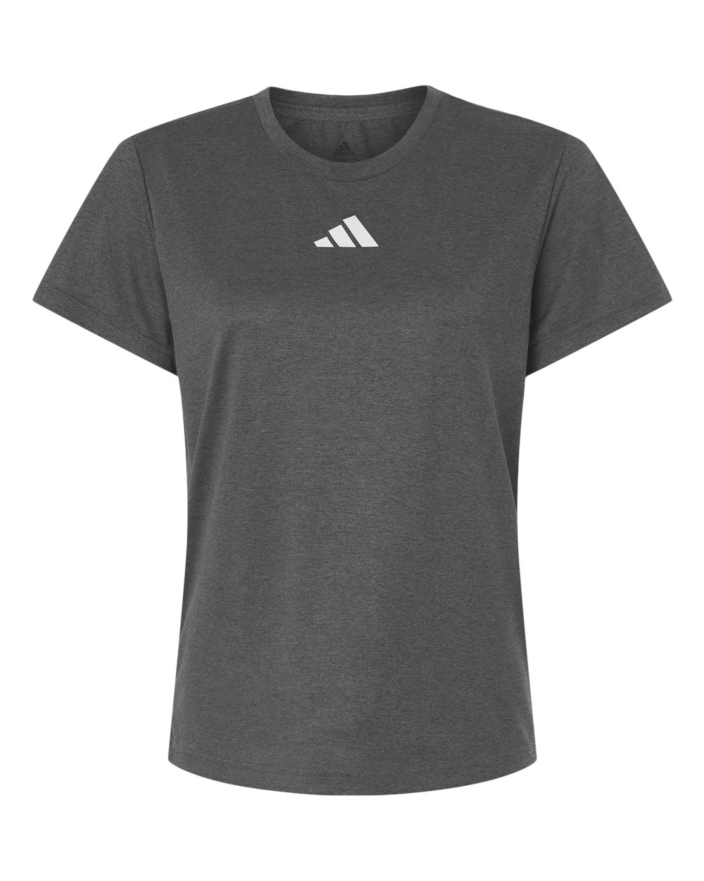 Custom Adidas shirts for women in Dark Grey Heather, Pregame performance tee, flat front