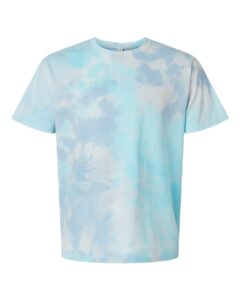 Custom tie-dye shirts in Breeze, Colortone Vintage crumple-dyed tee, flat front