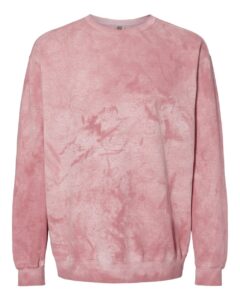 Custom crewneck sweatshirts in Colorblast Clay, Comfort Colors garment-dyed fleece, front