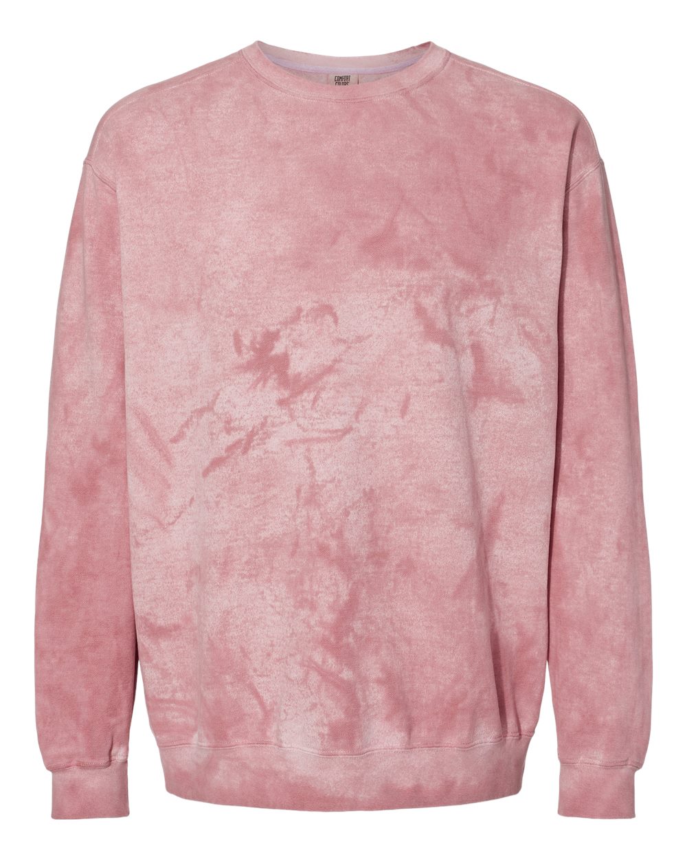 Custom crewneck sweatshirts in Colorblast Clay, Comfort Colors garment-dyed fleece, front