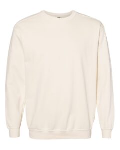 Custom crewneck sweatshirts, Comfort Colors garment-dyed crewneck in Ivory, front view
