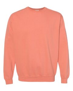Custom crewneck sweatshirts, Comfort Colors garment-dyed crewneck in Terracotta, front view