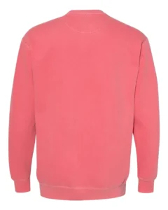 Custom crewneck sweatshirts, Comfort Colors garment-dyed crewneck in Watermelon on model, front