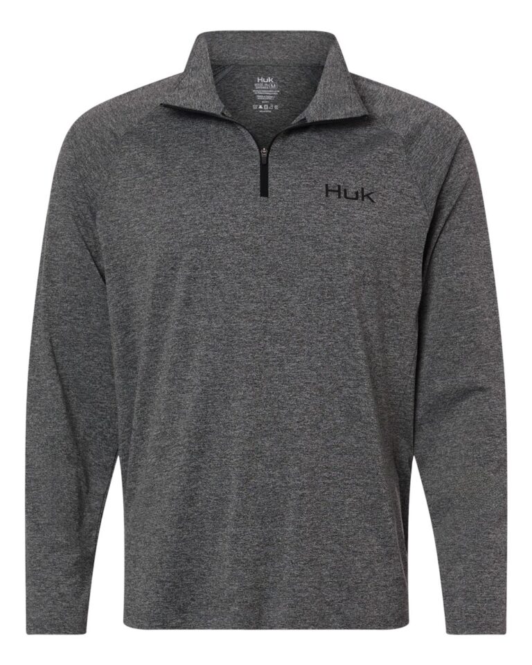 Custom Embroidered Quarter Zips (HUK Airweight Heather Pullover)