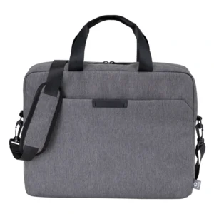 Custom laptop bags in charcoal recycled heather, fits a 16 inch laptop