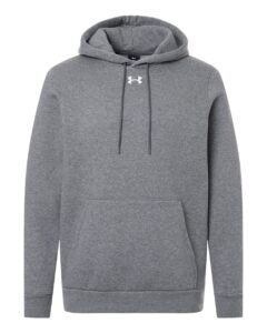 Custom team hoodies in Pitch Grey Medium Heather/White