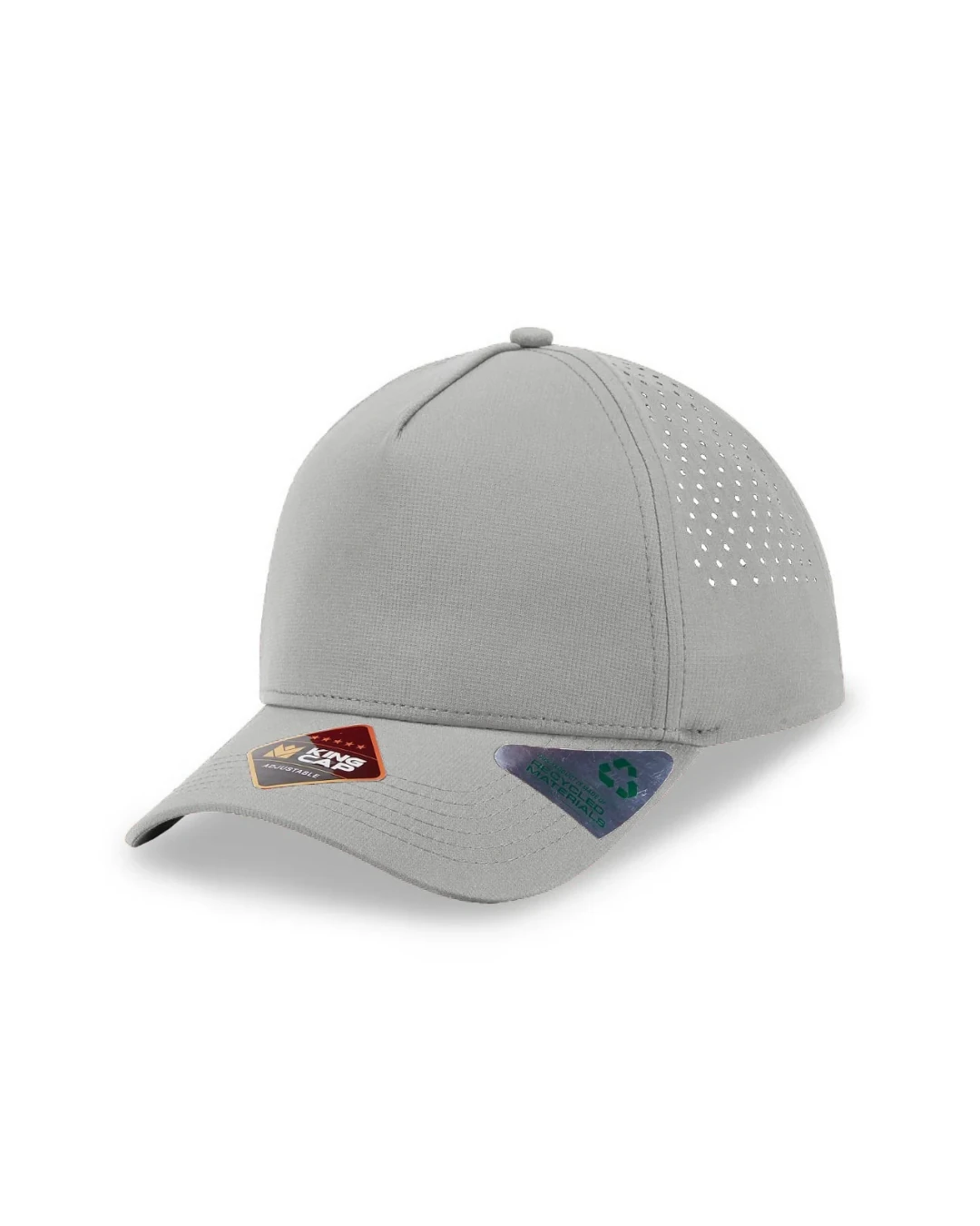 Custom running hats in Light Gray