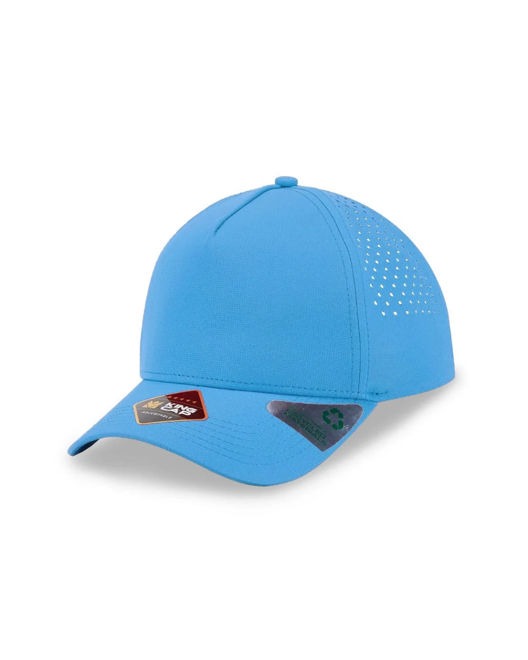 Custom running hats in Ocean Blue