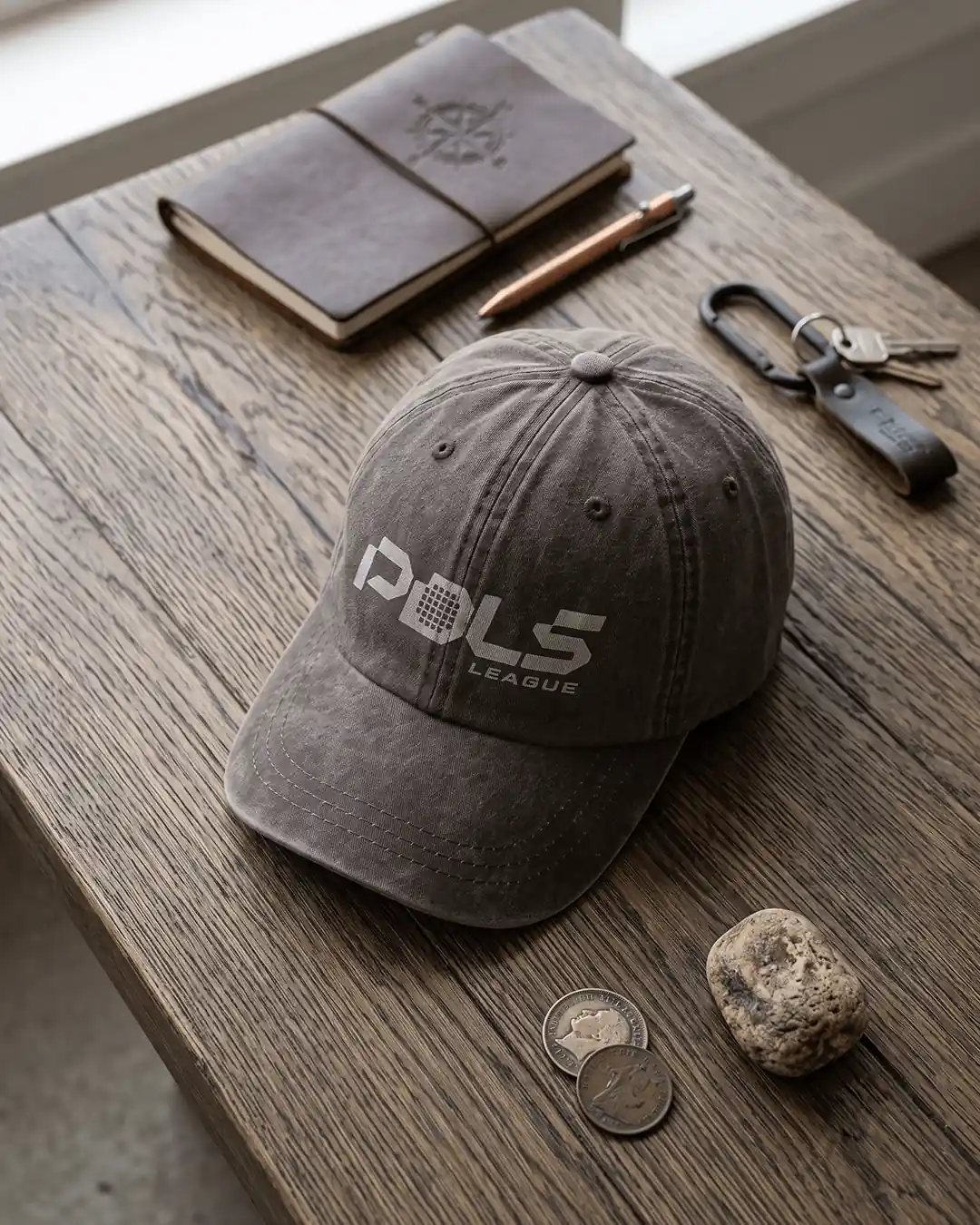 Custom low profile hats, Adams pigment-dyed dad hat