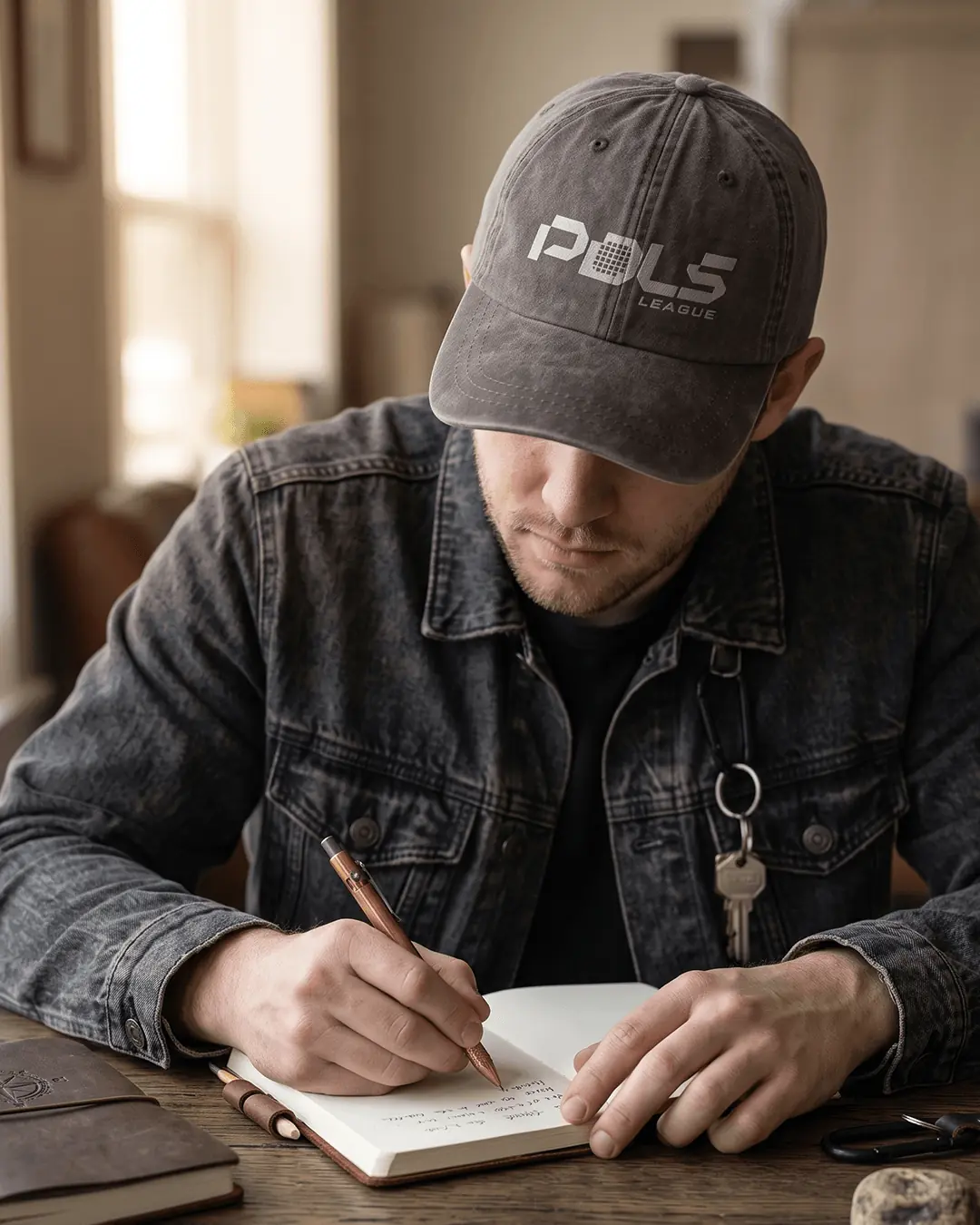 Custom low profile hats, Adams pigment-dyed dad hat