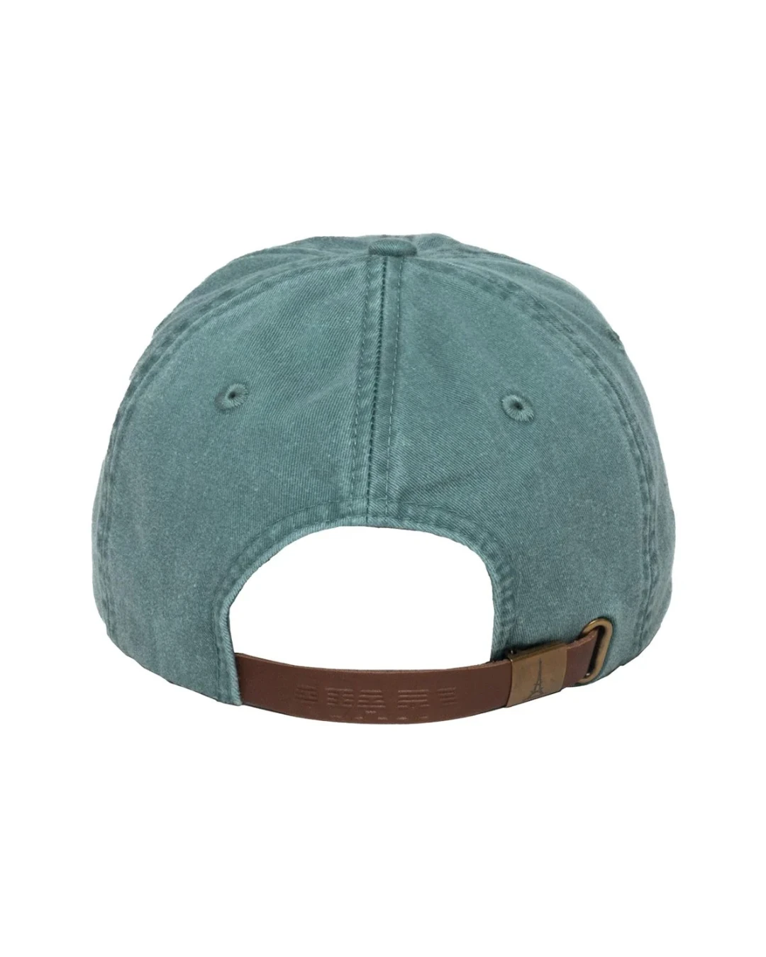Custom low profile hats in Aqua Blue (back view)