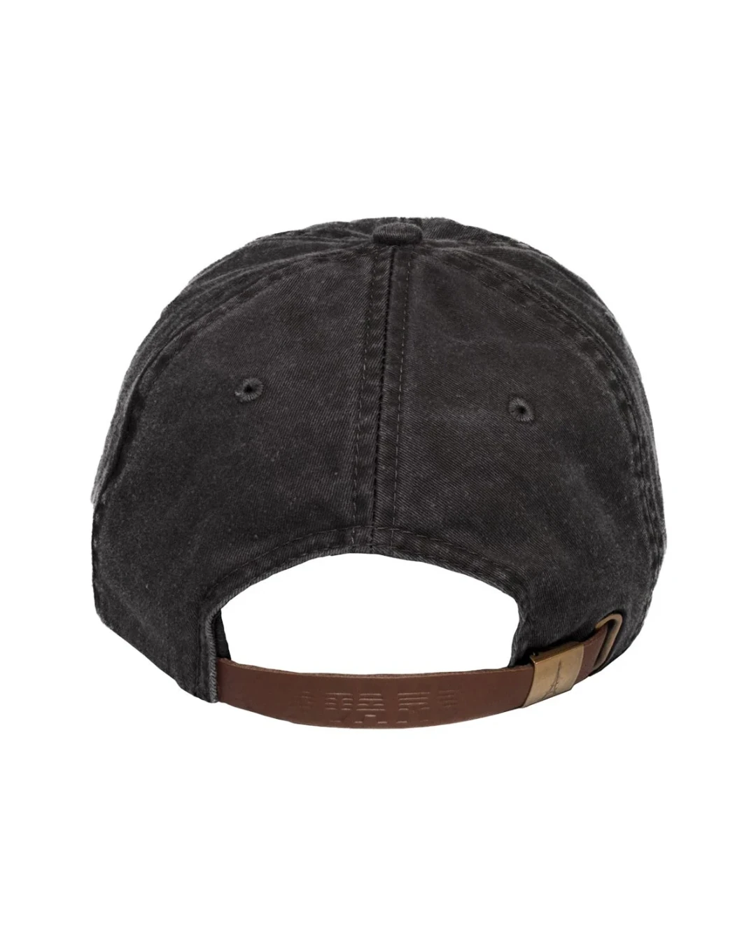 Custom low profile hats in Black (back view)