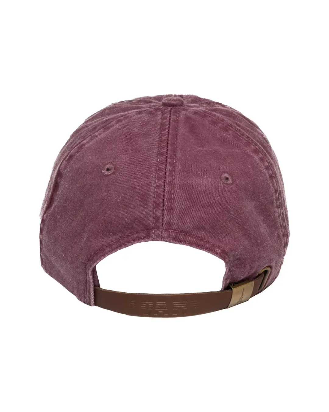 Custom low profile hats in Burgundy Red (back view)