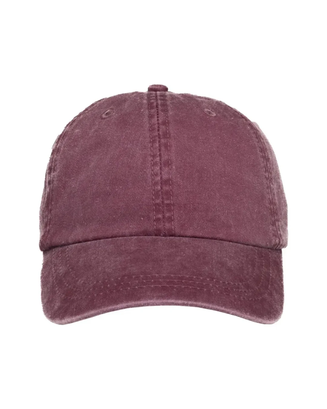 Custom low profile hats in Burgundy Red