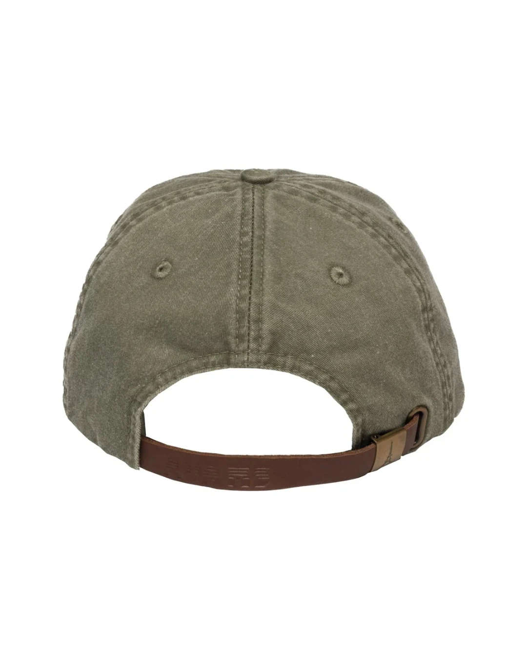 Custom low profile hats in Cactus Green (back view)