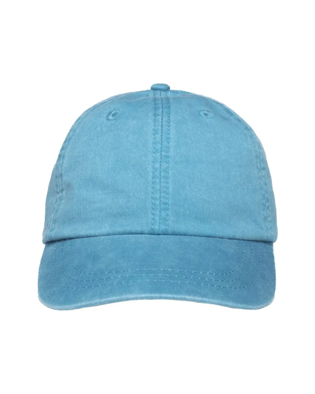 Custom low profile hats in Caribbean Blue