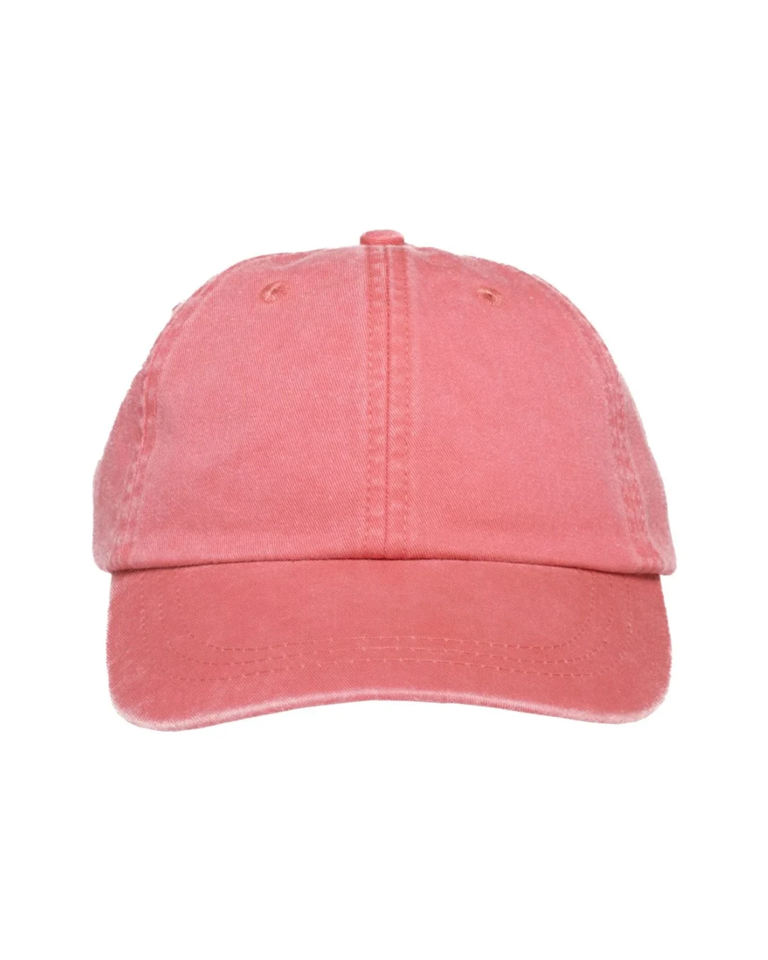 Custom low profile hats in Coral Orange
