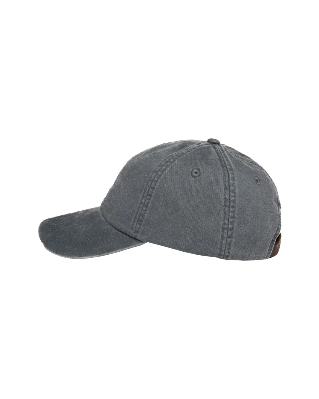 Custom low profile hats in Dusk Blue (side view)