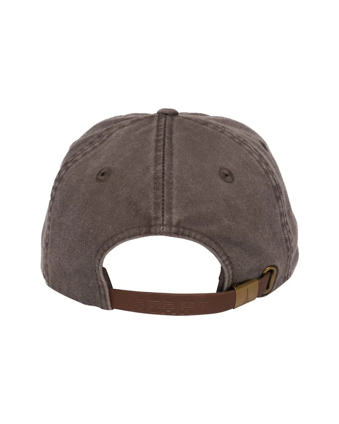 Custom low profile hats in Espresso Brown (back view)