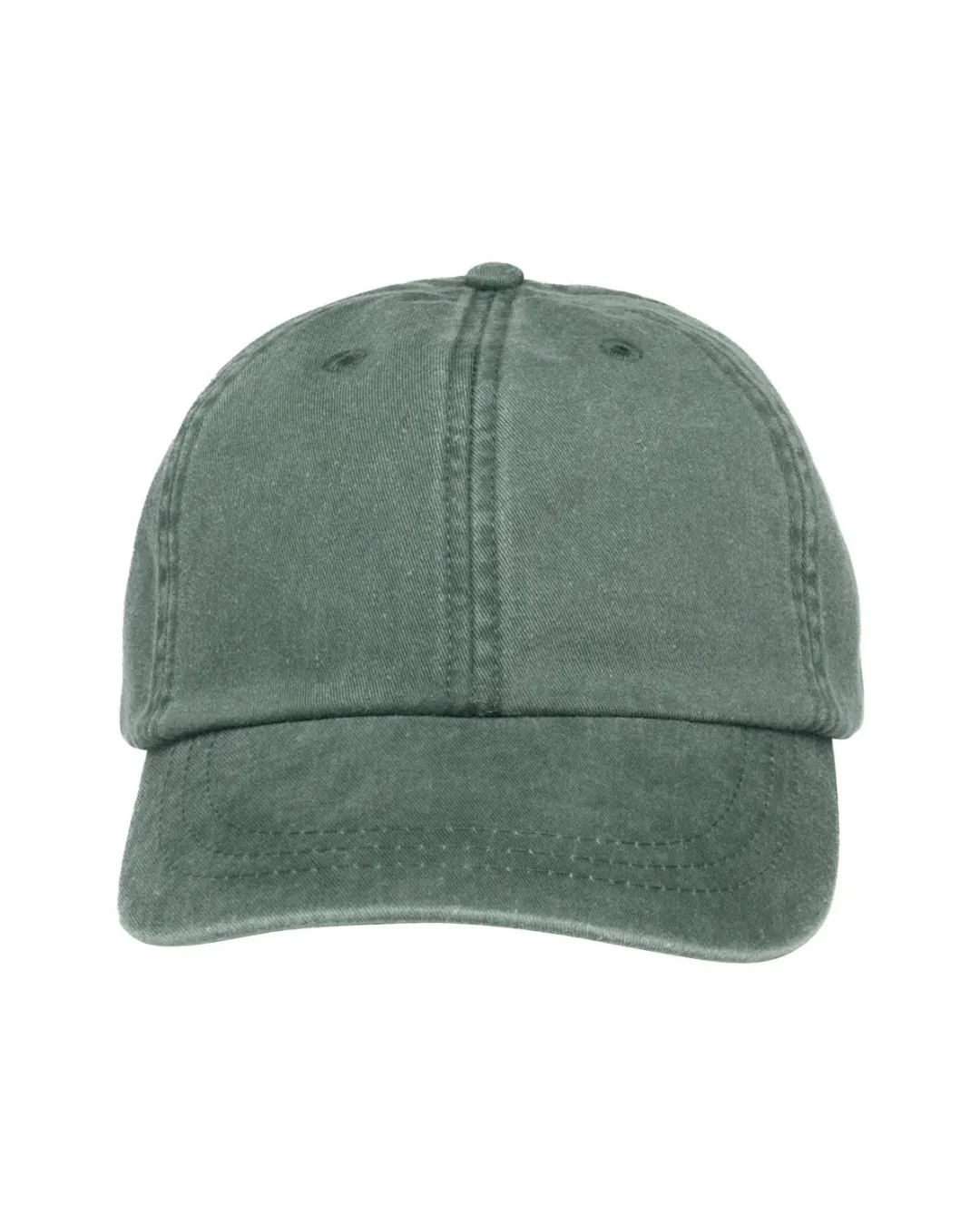 Custom low profile hats in Forest Green