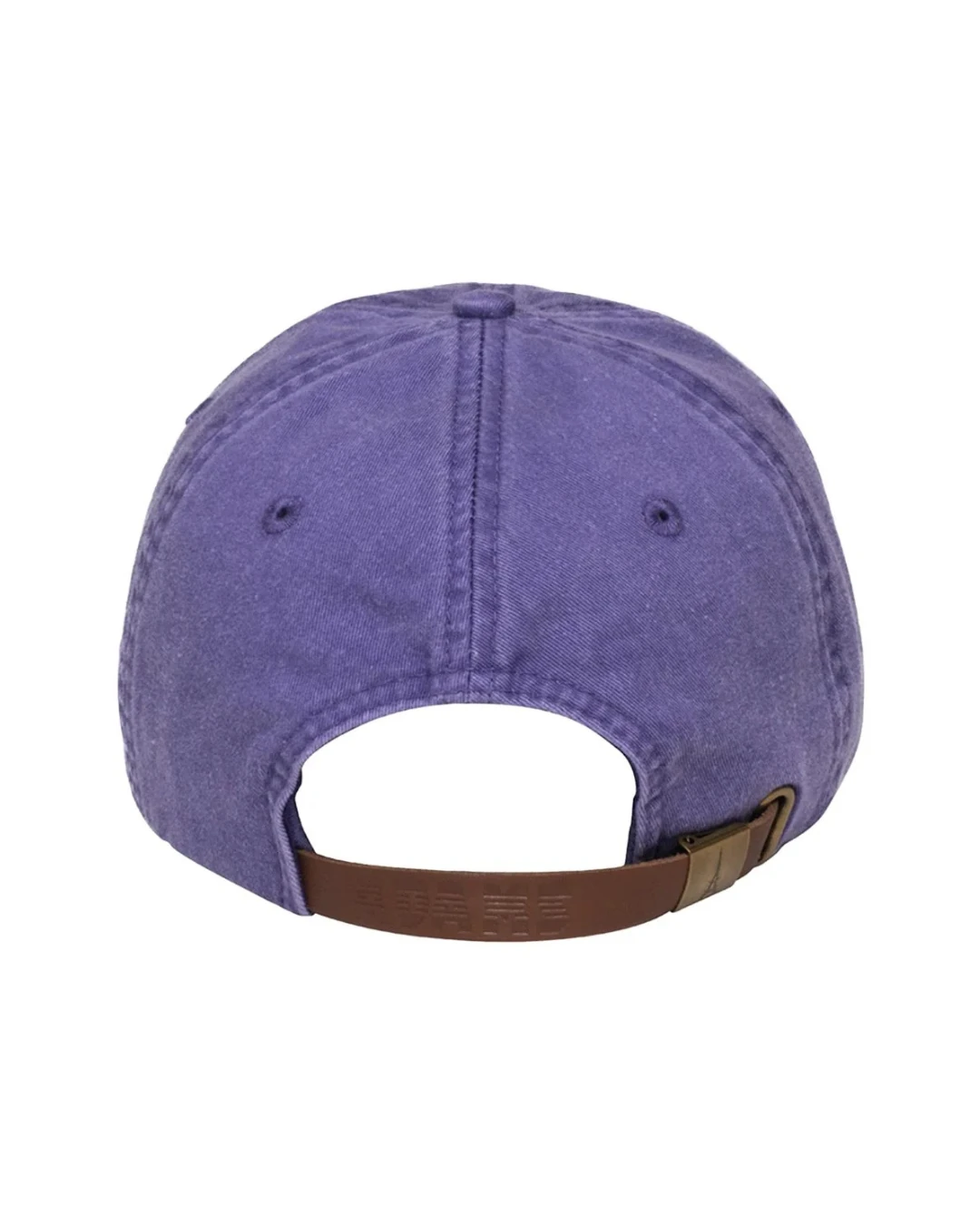Custom low profile hats in Grape Purple (back view)
