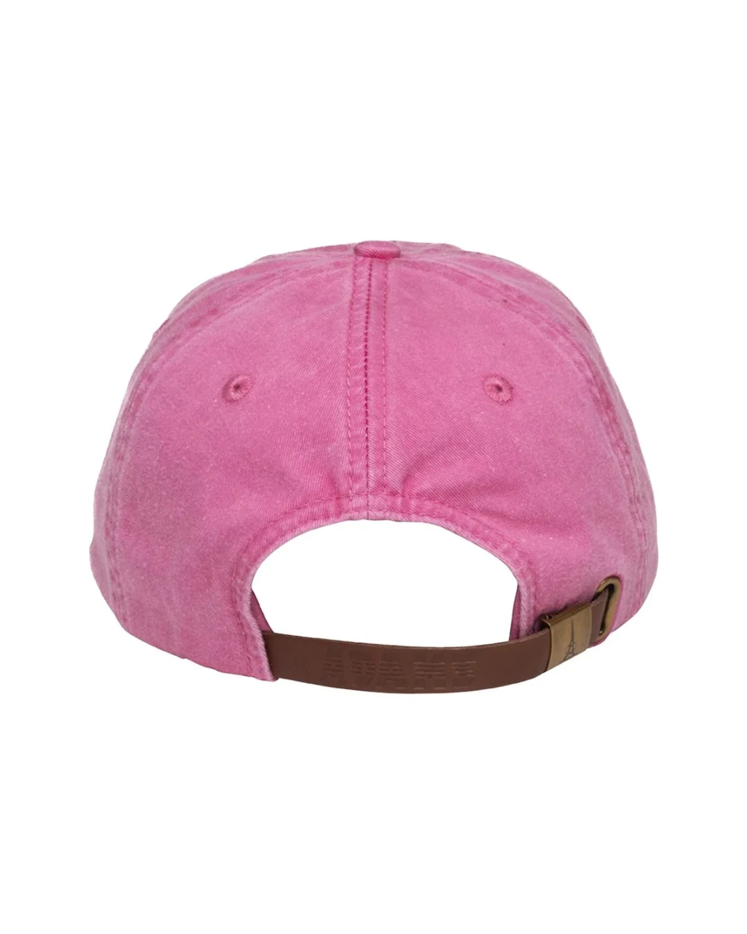 Custom low profile hats in Hot Pink (back view)