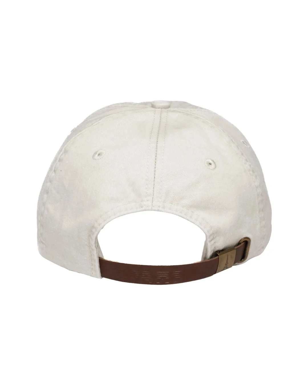 Custom low profile hats in Ivory (back view)