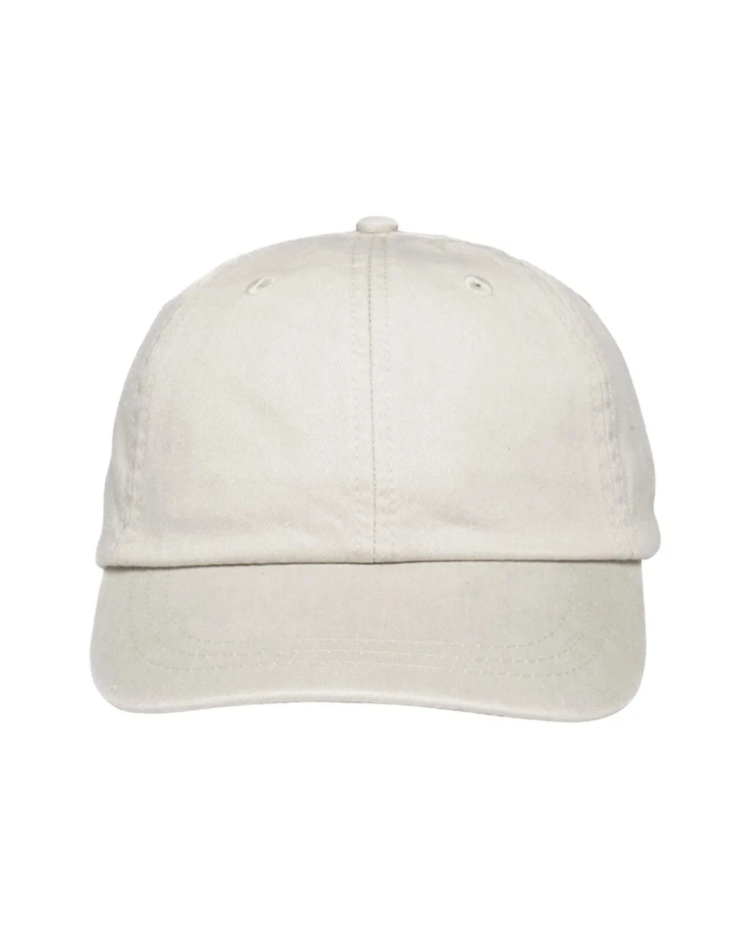 Custom low profile hats in Ivory