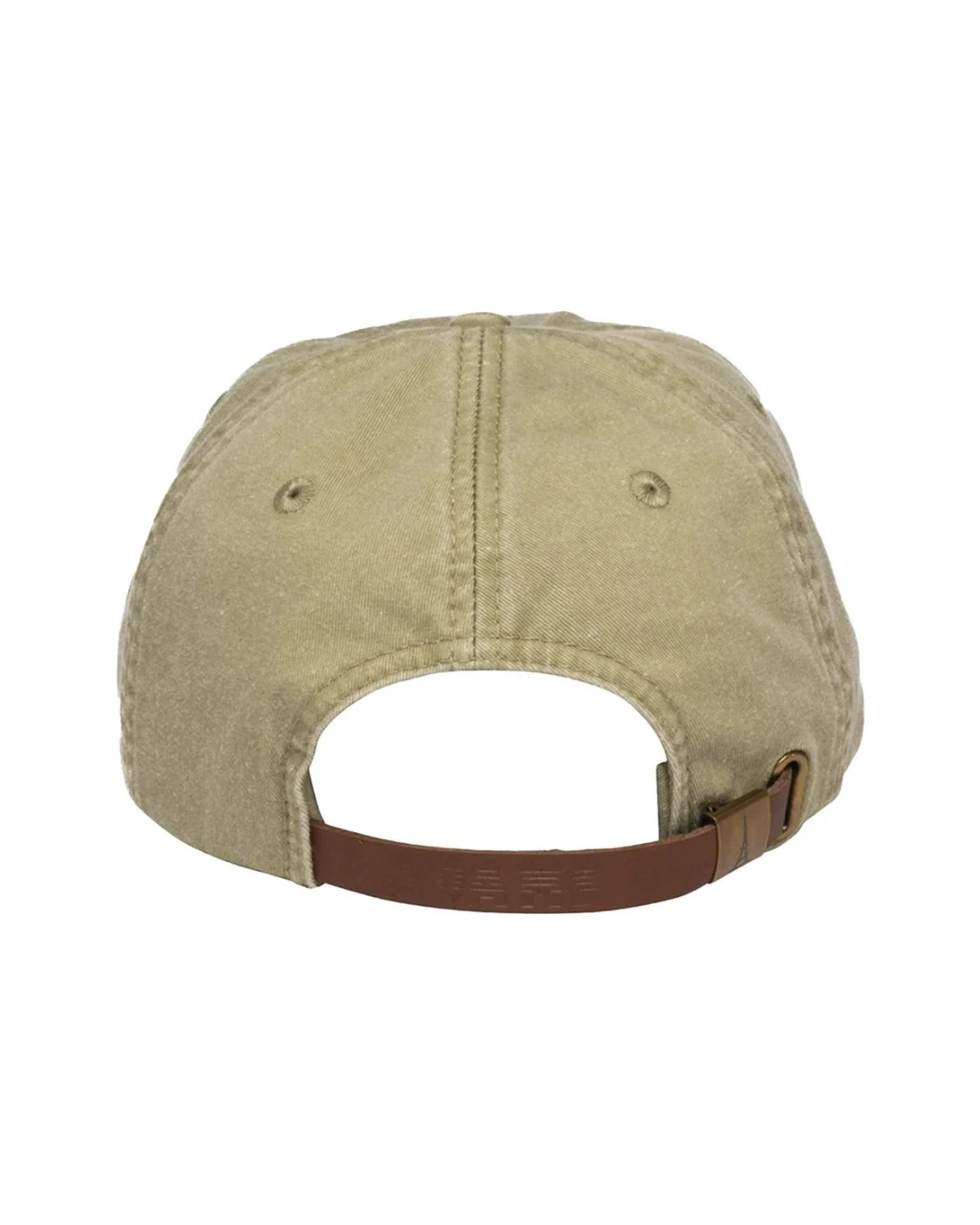 Custom low profile hats in Khaki (back view)