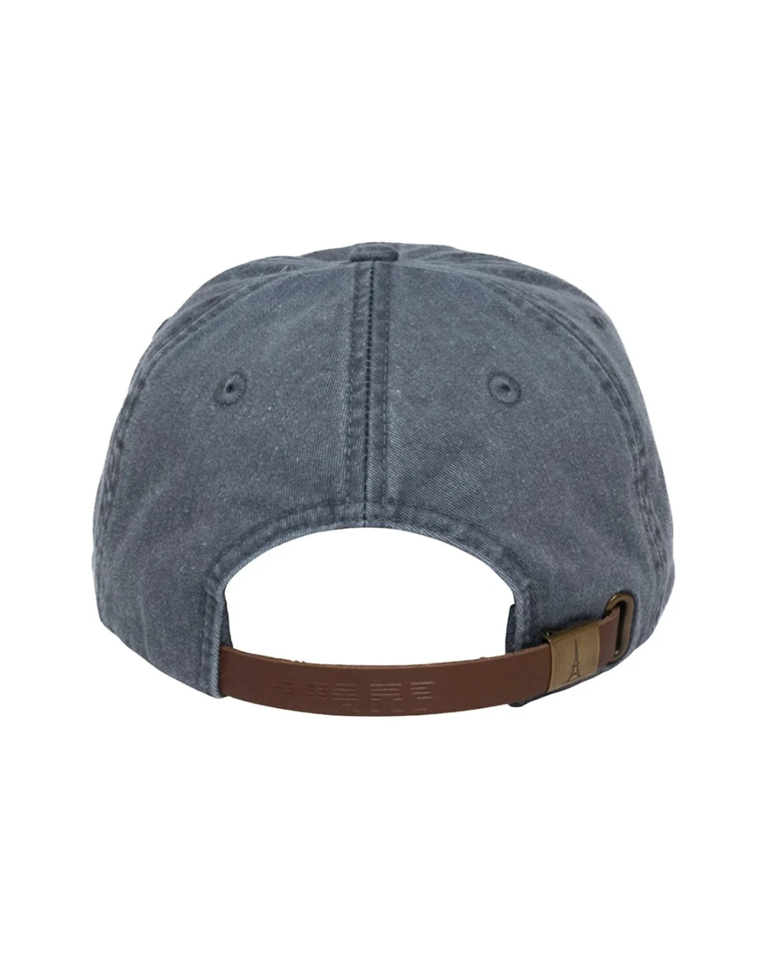 Custom low profile hats in Midnight Blue (back view)