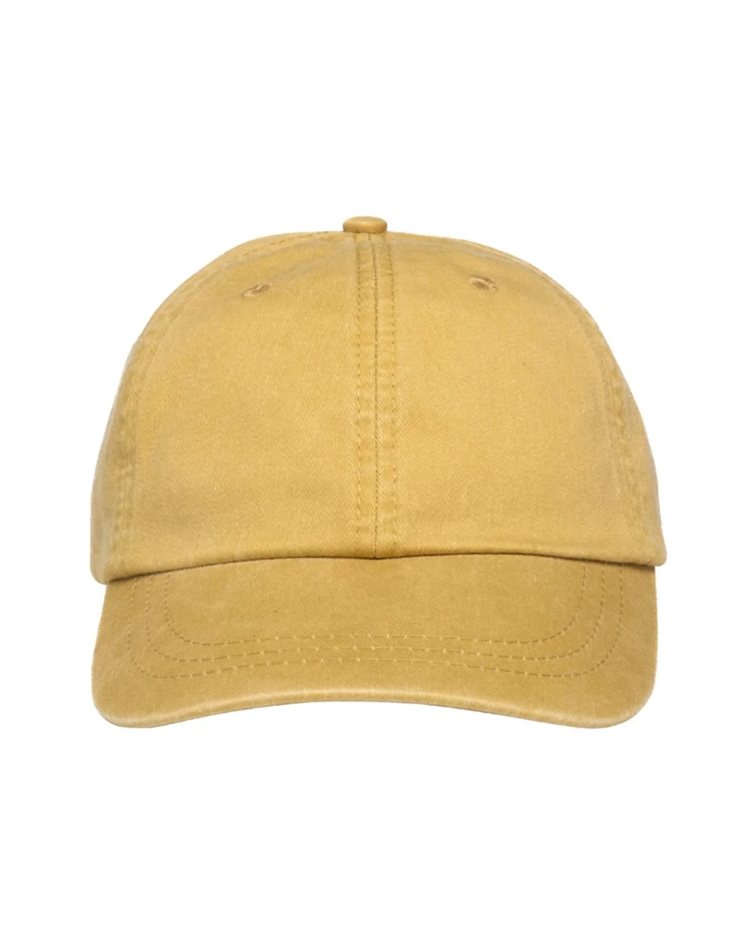 Custom low profile hats in Mustard Yellow