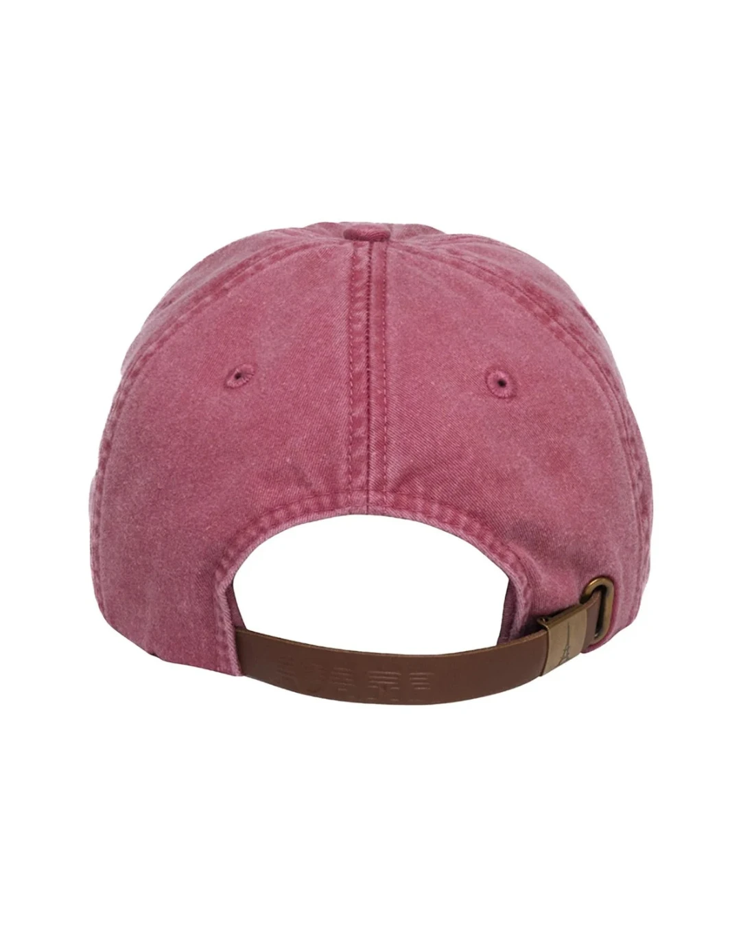 Custom low profile hats in Nautical Red (back view)