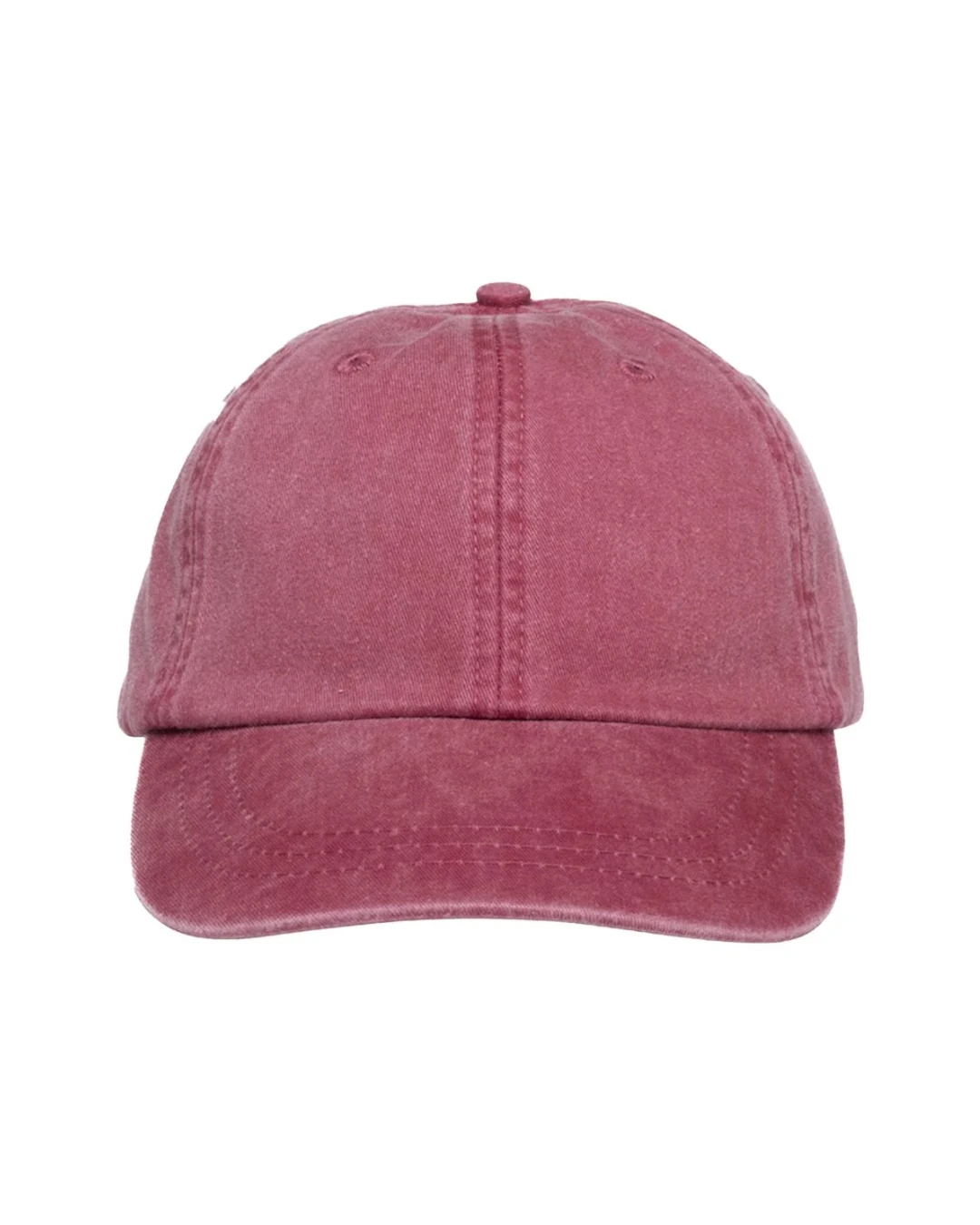 Custom low profile hats in Nautical Red