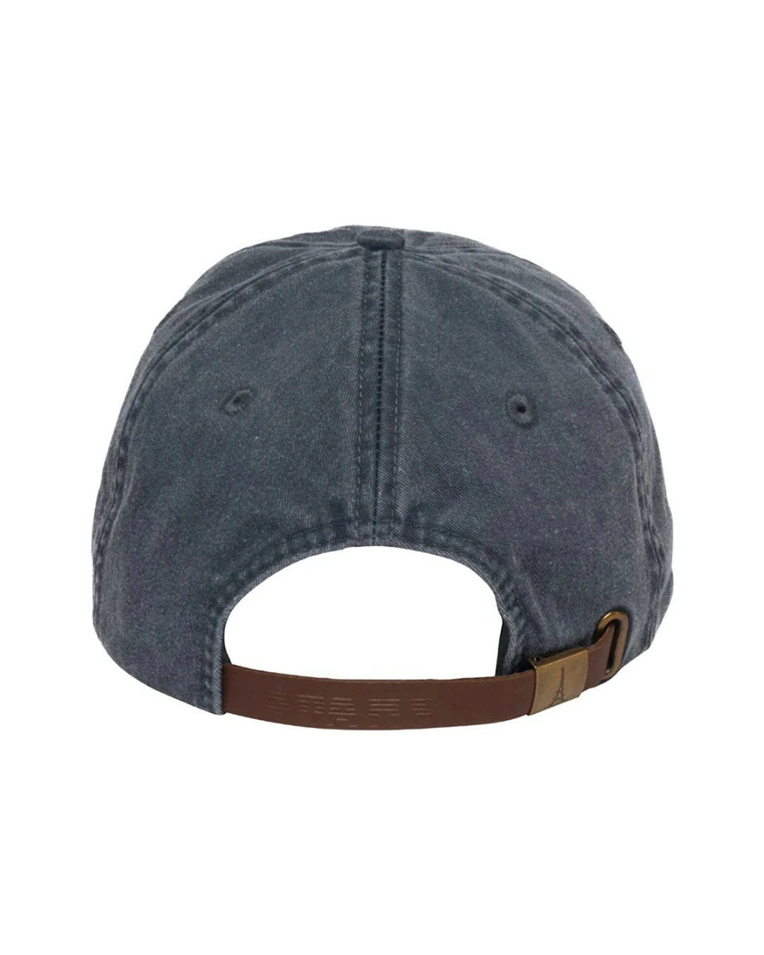 Custom low profile hats in Navy Blue (back view)