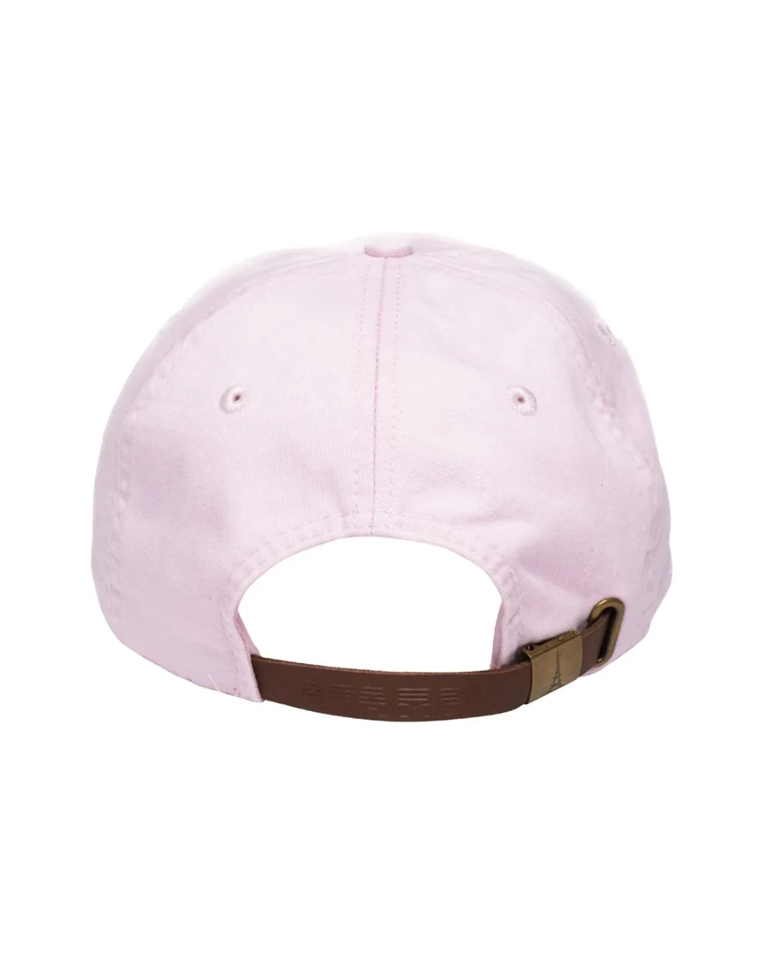 Custom low profile hats in Pale Pink (back view)