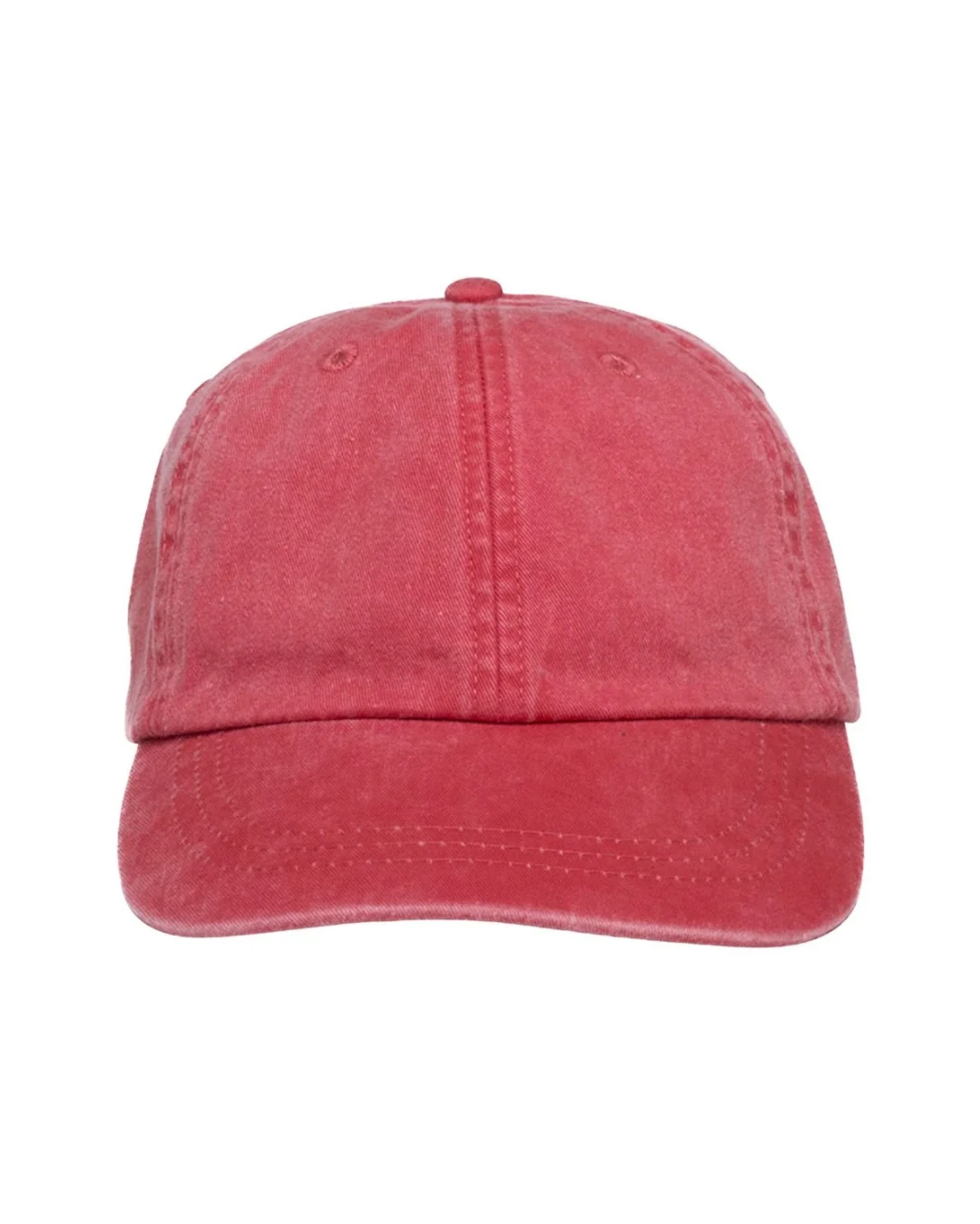 Custom low profile hats in Poppy Red