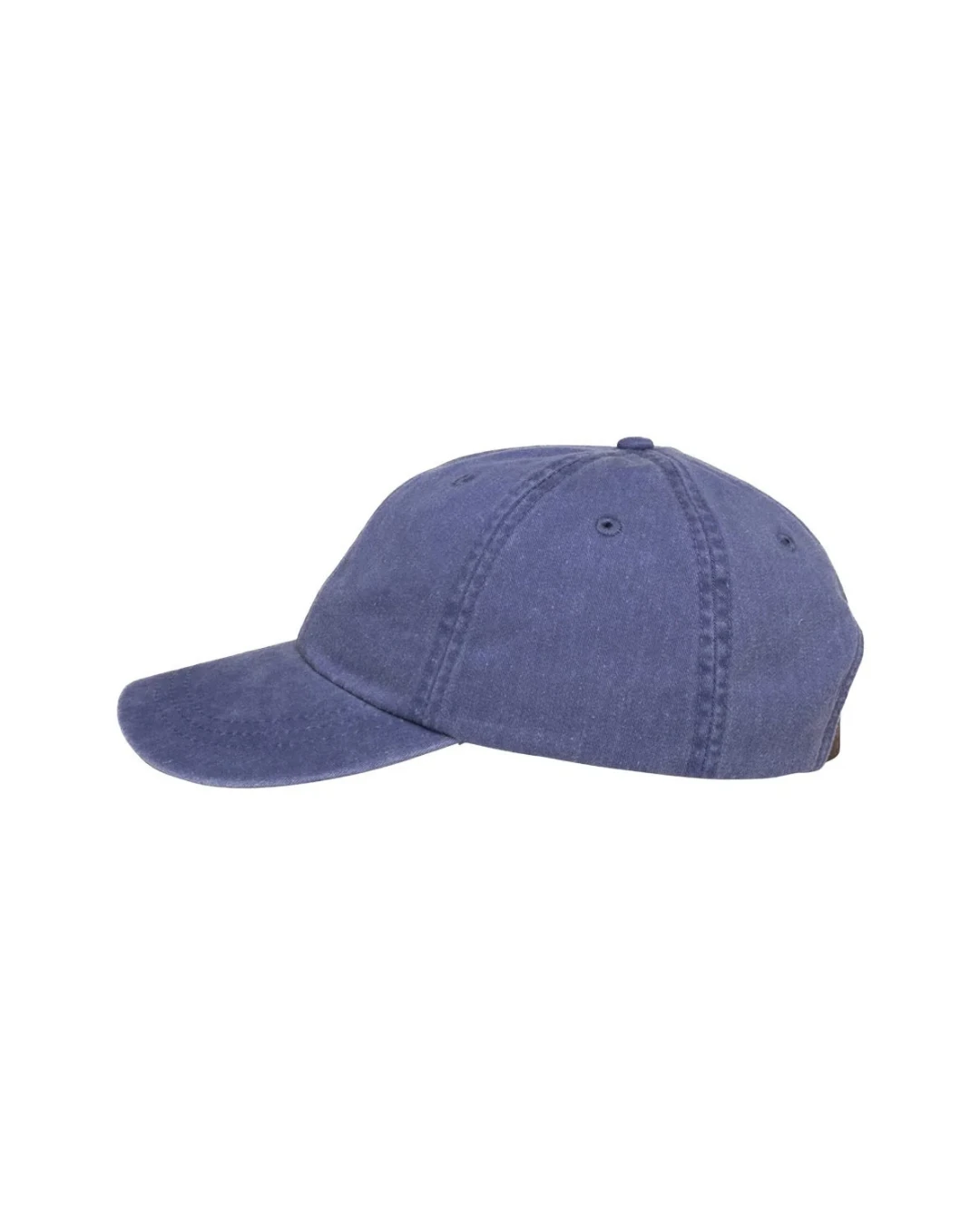 Custom low profile hats in Purple (side view)