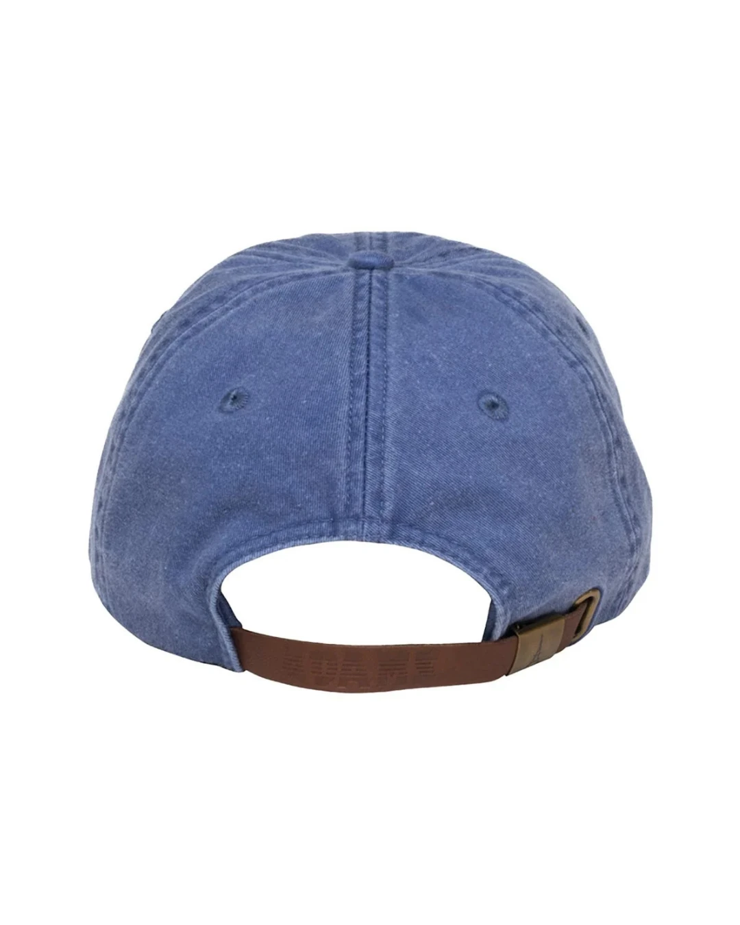 Custom low profile hats in Royal Blue (back view)