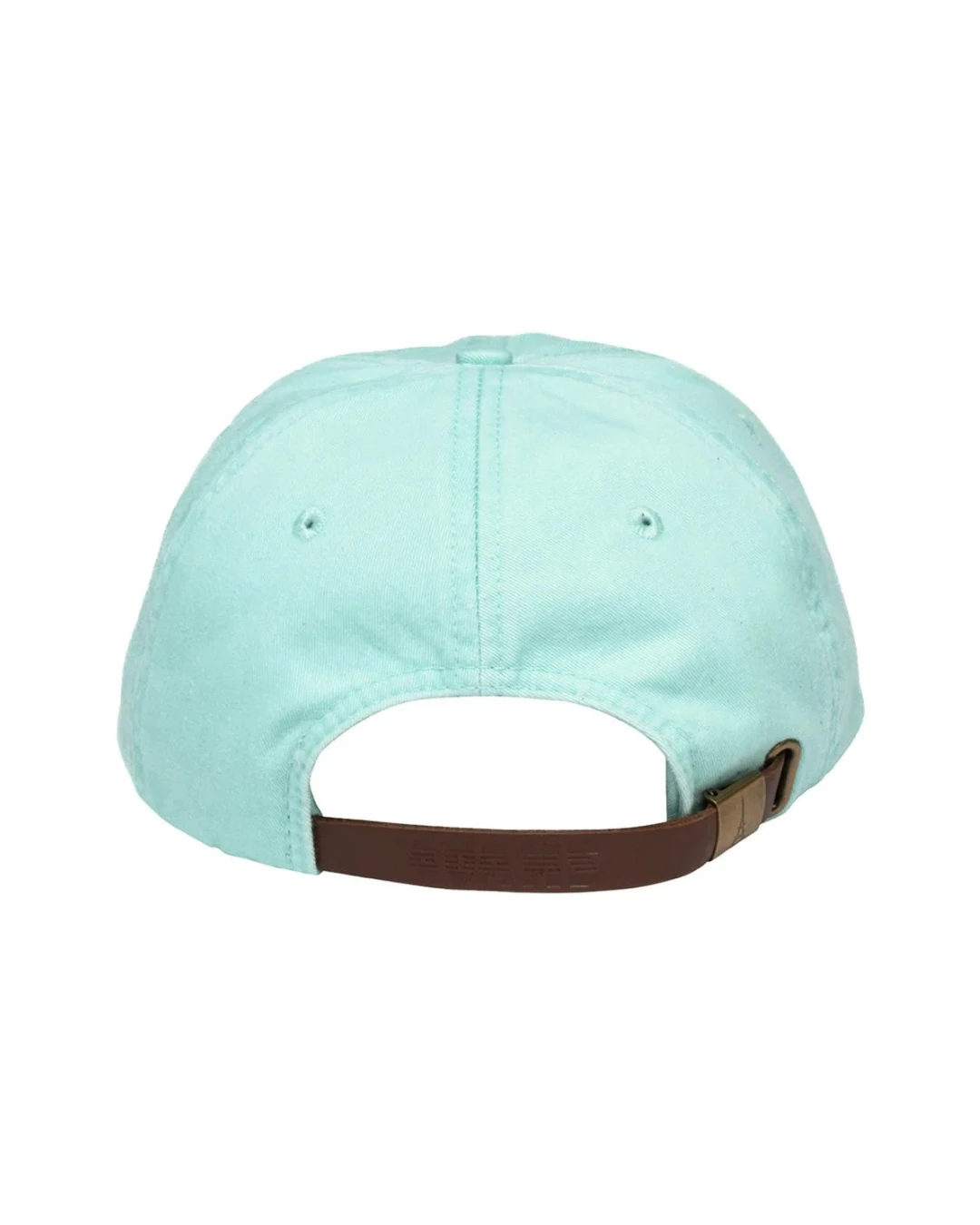 Custom low profile hats in Seafoam Green (back view)
