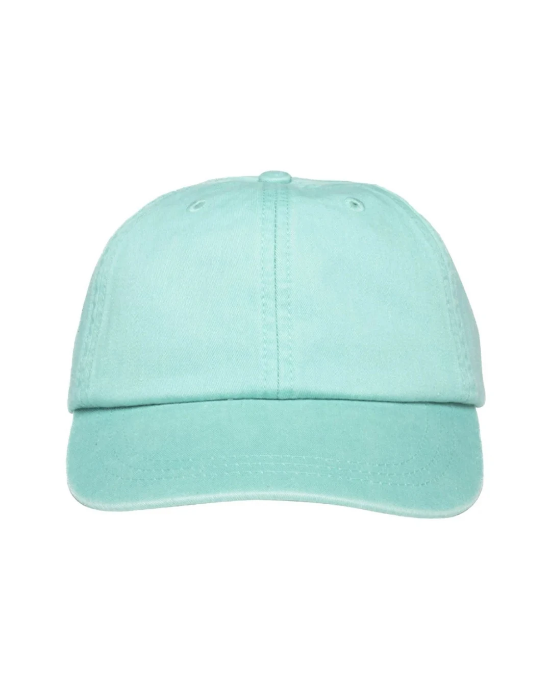 Custom low profile hats in Seafoam Green